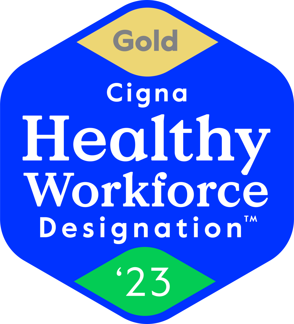 Cigna Healthy Workforce Gold Level Designation 2023