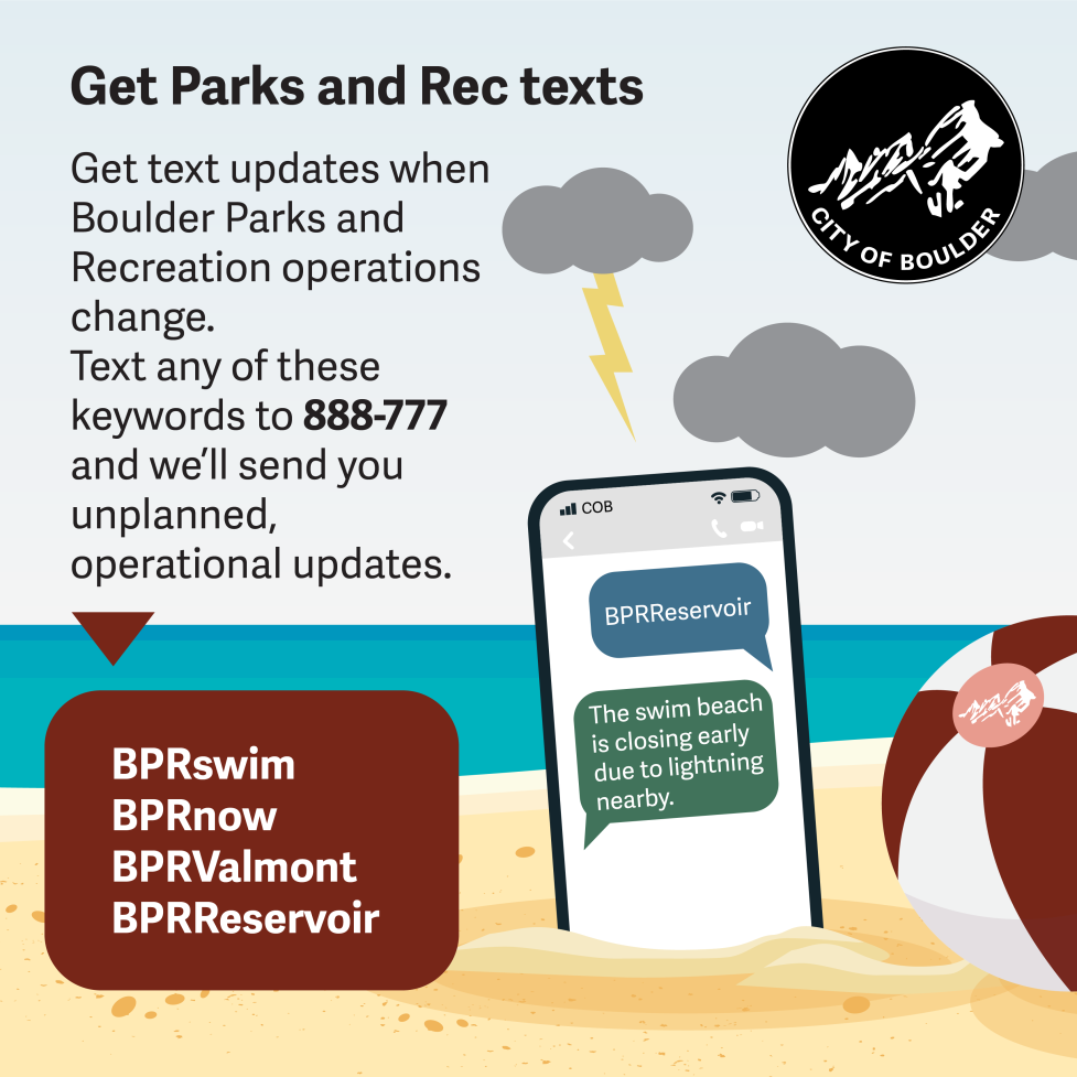 Sign up for Parks and Recreation text alerts
