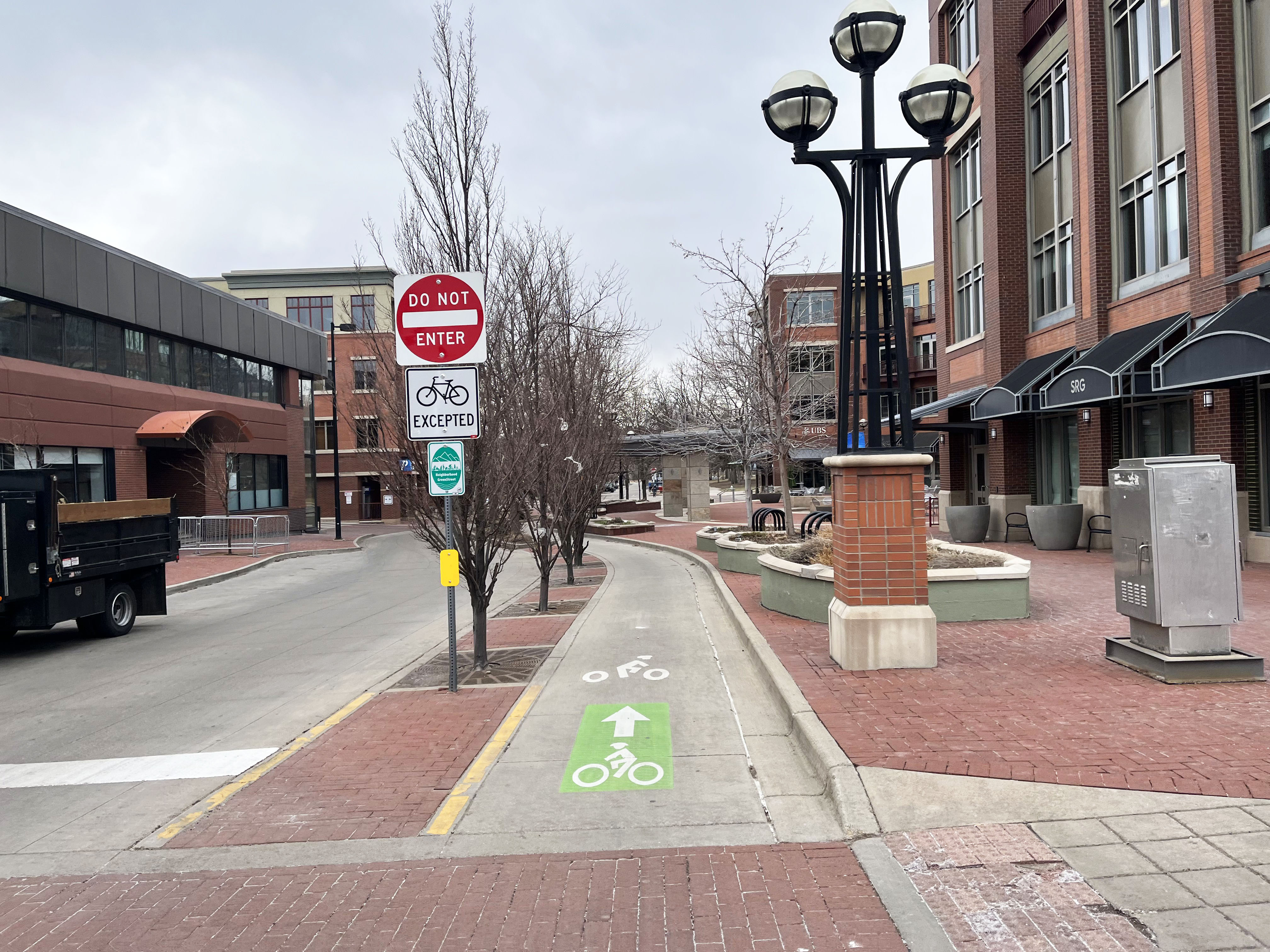 a separated bike lane